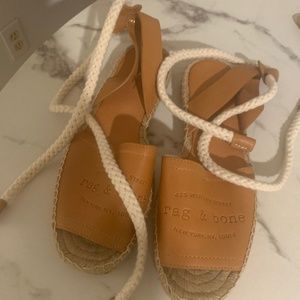 LIke new!   Rag and Bone   leather espadrille sandals, worn one time